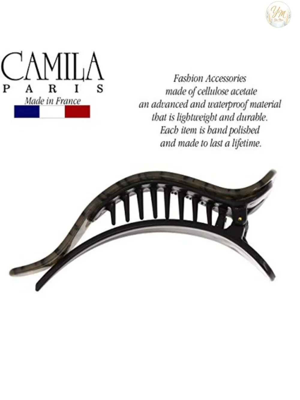 Handmade Cellulose Acetate Duckbill Hair Clip, Strong Non-Slip Jaw Clip for